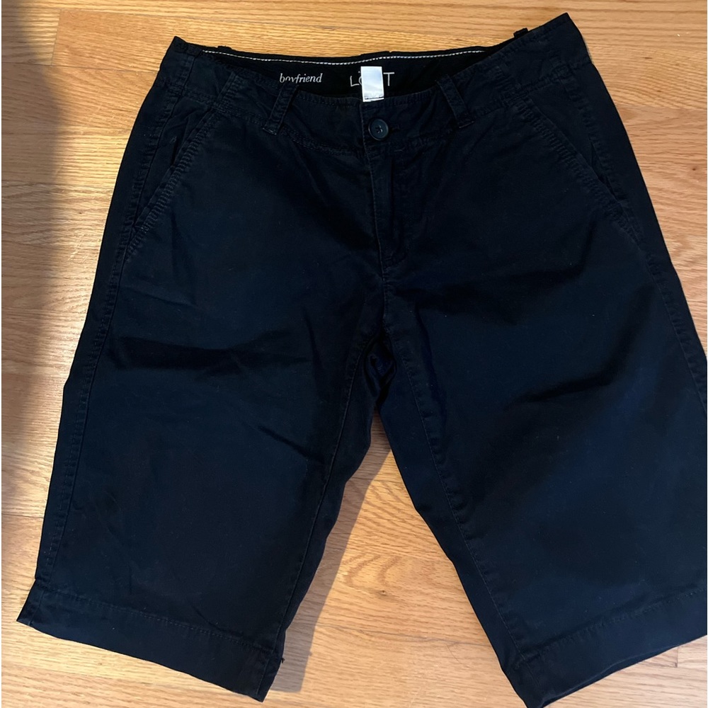 LOFT boyfriend Shorts black size 2